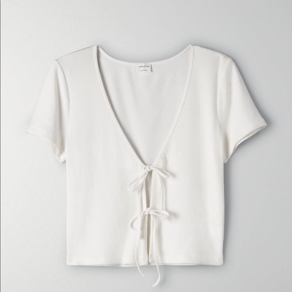 Wilfred Free Only Tie-Front T-Shirt - Picture 4 of 8